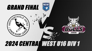 Central West U16 Div 1 GRAND FINAL  Wentworthville United Vs Hills District Bulls [upl. by Amyas]