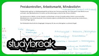 Preiskontrollen Arbeitsmarkt Mindestlohn  Volkswirtschaftslehre [upl. by Henryk301]