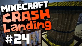 Minecraft Crash Landing 24 quotBig Reactor City Buildingquot [upl. by Attenauqa]