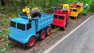 Mobil Truk Tronton Panjang Penuh Mobil Mobilan Excavator Truk Tangki Mobil Balap Bus Tayo Crane [upl. by Adnirak]