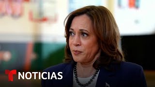 quotNos lo tenemos que ganarquot Kamala Harris habla del voto latino desde Las Vegas  Noticias Telemundo [upl. by Tenaj]