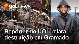 Em Gramado quem depende de turismo não tem mais cliente conta repórter do UOL no Rio Grande do Sul [upl. by Eillehs]