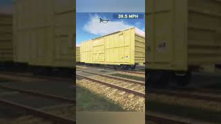 UP Boxcar train with Amtrak F40PH pushpulling trainandrailyardsimulator shorts [upl. by Merrili338]