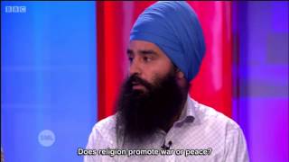 Does religion promote war or peace  BBC 1 Sunday Morning Live [upl. by Aerised]