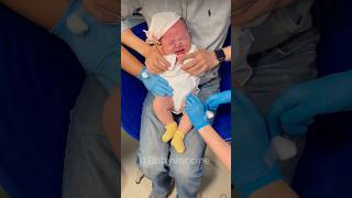 Baby Vaccine action at hospital 🏥 and funny 😂 baby love cute family babygirl happy funny [upl. by Halyk178]