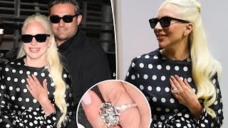 Lady Gaga Dazzles at Venice Film Festival with Massive Engagement Ring from Michael Polansky [upl. by Buchanan300]