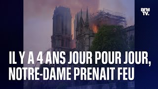 Il y a 4 ans jour pour jour la cathédrale NotreDame de Paris prenait feu [upl. by Enelec]