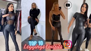 Top 10 Leather Leggings Outfits Of The Week  How To Style Leggings Fashion Right  QampA GRWM Blog [upl. by Kurtzman]