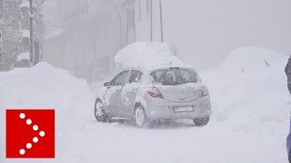 Bufera di neve a Capracotta Isernia [upl. by Gennie]