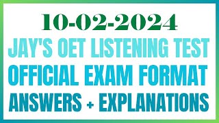 OET LISTENING TEST 10022024 oet oetexam oetnursing oetlisteningtest [upl. by Bonina923]