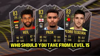 FIFA 22  WHO SHOULD YOU TAKE FROM LEVEL 15  FT HEIL PASK AND PEDRO TEIXEIRA  SEASON 2 [upl. by Eyar96]