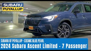 2024 Subaru Ascent Limited 7 Seater l Cosmic Blue Pearl [upl. by Sedgewinn181]