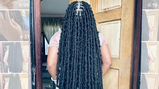 SIMPLEST BUTTERFLYDISTRESSED LOCS TUTORIAL  SOUTH AFRICAN YOUTUBER [upl. by Goeselt]