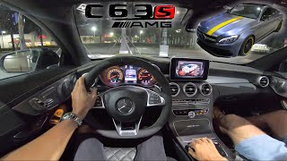 MercedesAMG C63S AMG Edition 1 POV  C63 S EXHAUST amp ACCELERATIONS [upl. by Hoon552]