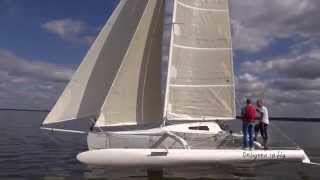 NEW foiling trimaran CATRI 25 Test sailing Latvia [upl. by Nirtiac]