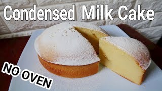 Condensed Milk Cake Recipe Without Oven  How to Make Condensed Milk Cake [upl. by Hsirt]