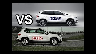 2018 ŠKODA Karoq VS SEAT Ateca  Drive  Exterior  Interior [upl. by Nibuz]