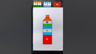 Indian flag Argentina flag Vietnam flag drawshortsvideo❤ [upl. by Frederico934]