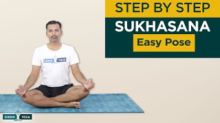 Sukhasana Easy Pose Benefits How to Do amp Contraindications by Yogi Sandeep  Siddhi Yoga [upl. by Lemrac]