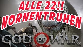 God of War guide  Alle 22 Nornentruhen  Idunns Garten  Kurzer Geduldsfaden Trophy [upl. by Ennirac231]