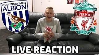 ALISSON LIVE REACTION WEST BROM 12 LIVERPOOL [upl. by Arabele]