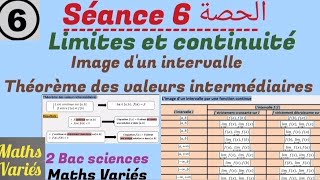 Limites et continuité séance 6 2 Bac sc image dun intervalle théorème d valeurs intermédiaires [upl. by Eladnar]