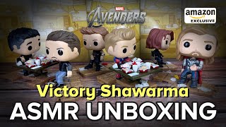 Unbox Funko Pop Deluxe Marvel Avengers Victory Shawarma Series Complete Set Review ASMR no talking [upl. by Annid]