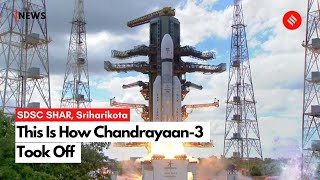 How Chandrayaan3 Took Off From Sriharikota  Chandrayaan 3 Launch Video  ISRO Moon Mission [upl. by Meingoldas963]