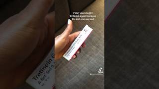 Tretinoin for acne do you use this youtube youtubeshorts skincare trending tictok tretinoin [upl. by Aelgna]