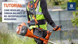 Decespugliatore Husqvarna come regolare la cinghia Balance XT [upl. by Calla877]