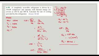 Reversed Carnot Problems [upl. by Ashil]