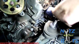 19982002 Honda Accord Timing belt replacement with water pump [upl. by Ethelind]