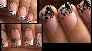 3 French Manicure Nail Art Designs  How to Do  superwowstyle [upl. by Wahkuna]