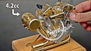 SMALLEST Production VTWIN Knucklehead Engine [upl. by Netnert]