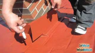 METAL ROOF Chimney Flashing  How to Prevent Leaks [upl. by Elamor]