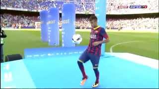 Neymars Presentation in Barcelona FULL PRESENTATION [upl. by Elletnahs]