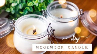 DIY Crackle Woodwick Candles with Popsicle Sticks  Gift Idea  Decor [upl. by Lottie]