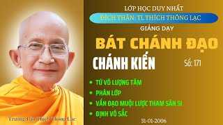 Số 171Tứ vô lượng tâm vấn đạo muội lược tham sân si định vô sắcCÙNG THEO HỌC BÁT CHÁNH ĐẠO [upl. by Nilrac]