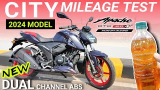 TVS Apache RTR 160 4V 2024 Model Mileage Test  Apache RTR 160 4V Mileage Ride ReviewOn Road Price [upl. by Stan]