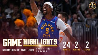 Kentavious CaldwellPope Full Game Highlights vs Hawks 🎥 [upl. by Nnayrrehs]