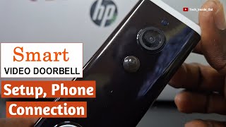 smart video doorbell setup amp connection to a smartphone [upl. by Ahsima887]