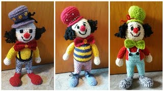 Amigurumi • Meine gehäkelten Clowns  Julebuergerfee [upl. by Rubbico]