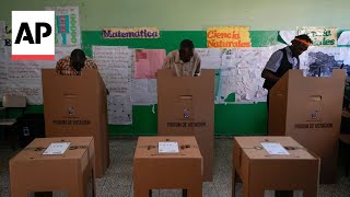 Dominicans vote in general elections with eyes on crisis in neighboring Haiti [upl. by Aivizt]