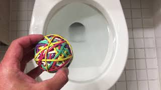 Will it Flush  Rubber Band Ball [upl. by Qirat]