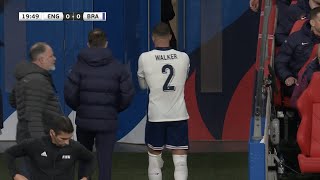 Kyle Walker INJURY Vs Brazil [upl. by Eirellav519]