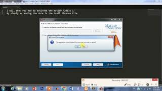 Matlab R2017a offline activation by extending date in license 100 Working [upl. by Law]