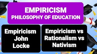 EMPIRICISM PHILOSOPHY OF EDUCATION  John Locke  Empiricism vs Rationalism vs Nativism empiricism [upl. by Eilak]