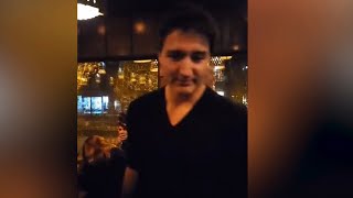 Protesters surround Justin Trudeau at Vancouver restaurant [upl. by Rodgiva983]