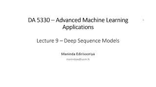 Deep Sequence Models [upl. by Anil]