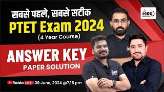 PTET Answer Key 2024 4 Year  PTET Exam Paper Solution 2024 4 Year Course  PTET Exam 2024 [upl. by Edwine607]